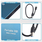 Portable External SSD Drive with USB-C Connection