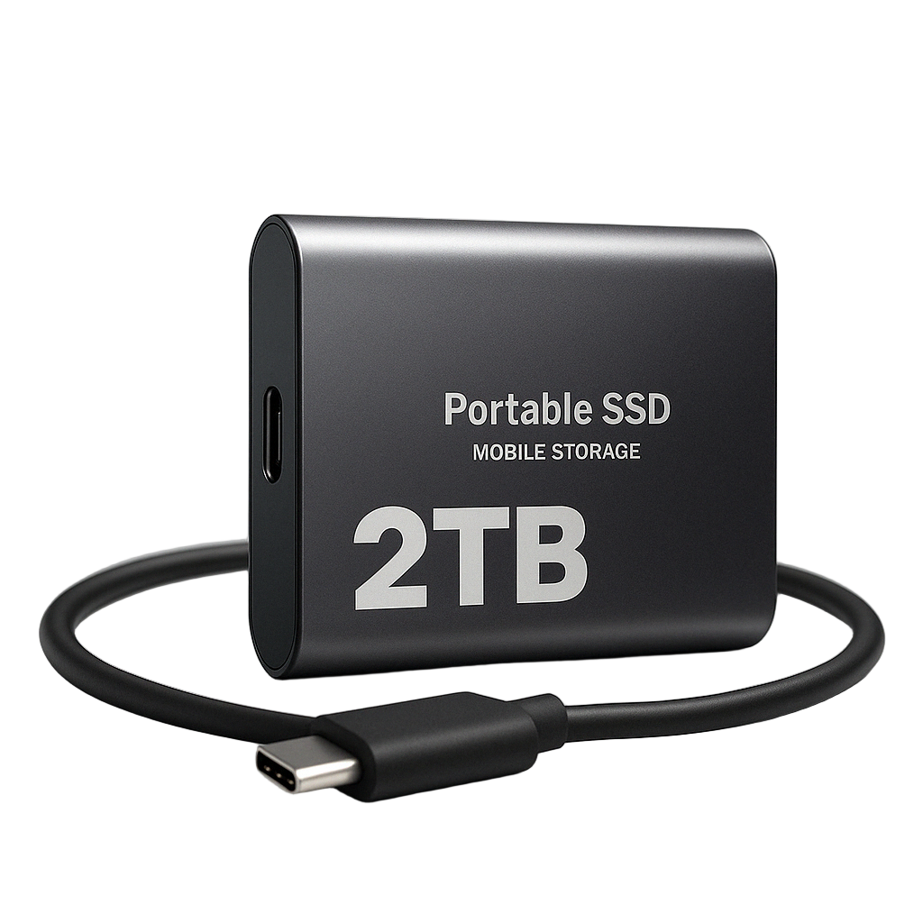 Portable External SSD Drive with USB-C Connection