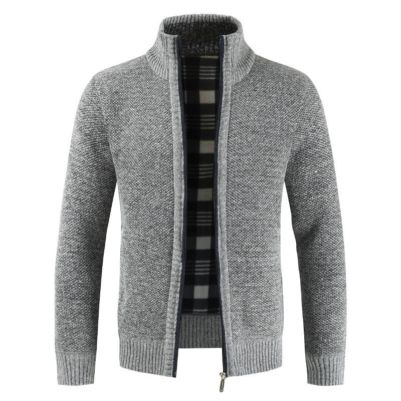Men’s Stand-Collar Full-Zip Cardigan