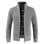 Men’s Stand-Collar Full-Zip Cardigan