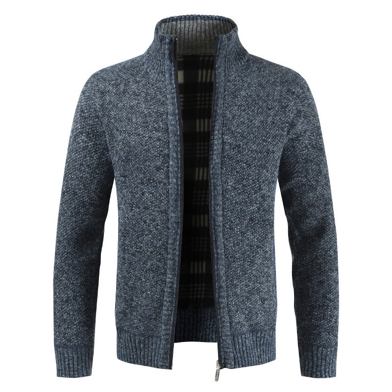 Men’s Stand-Collar Full-Zip Cardigan