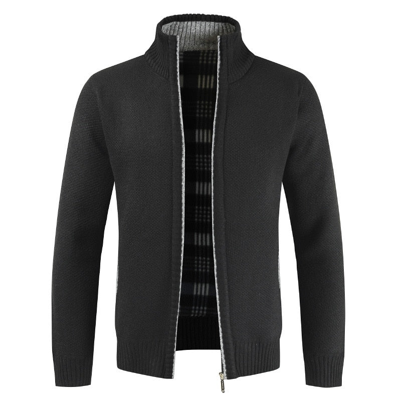 Men’s Stand-Collar Full-Zip Cardigan