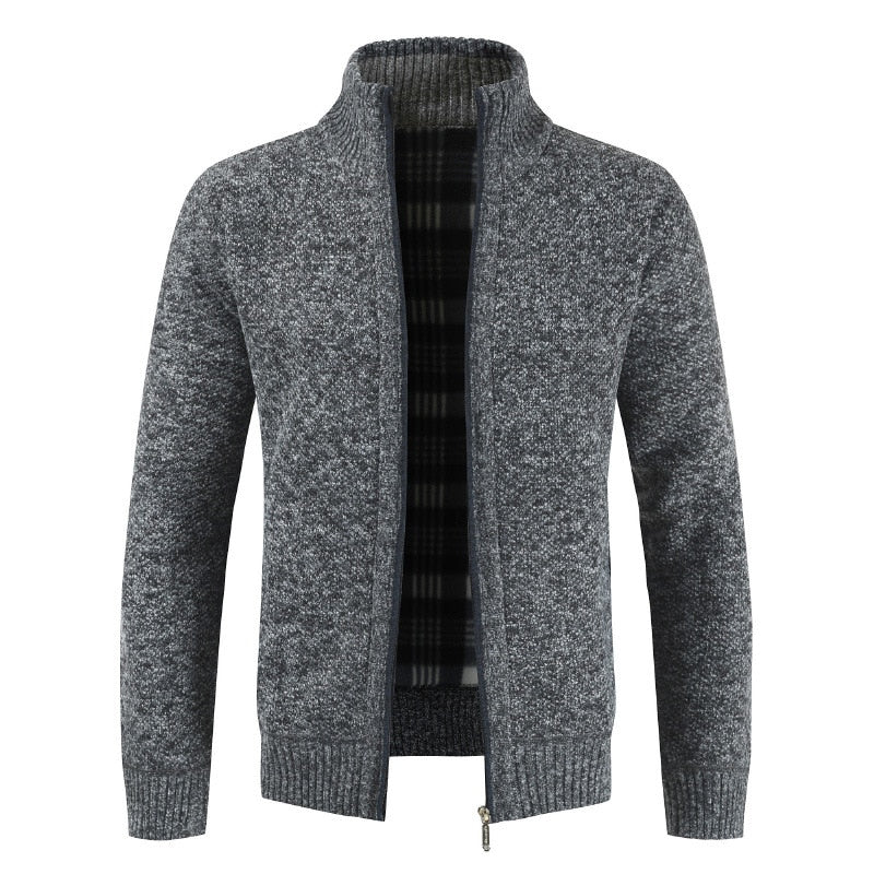 Men’s Stand-Collar Full-Zip Cardigan