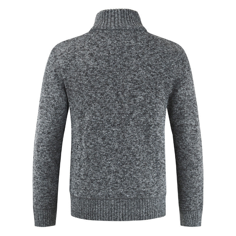 Men’s Stand-Collar Full-Zip Cardigan