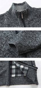 Men’s Stand-Collar Full-Zip Cardigan