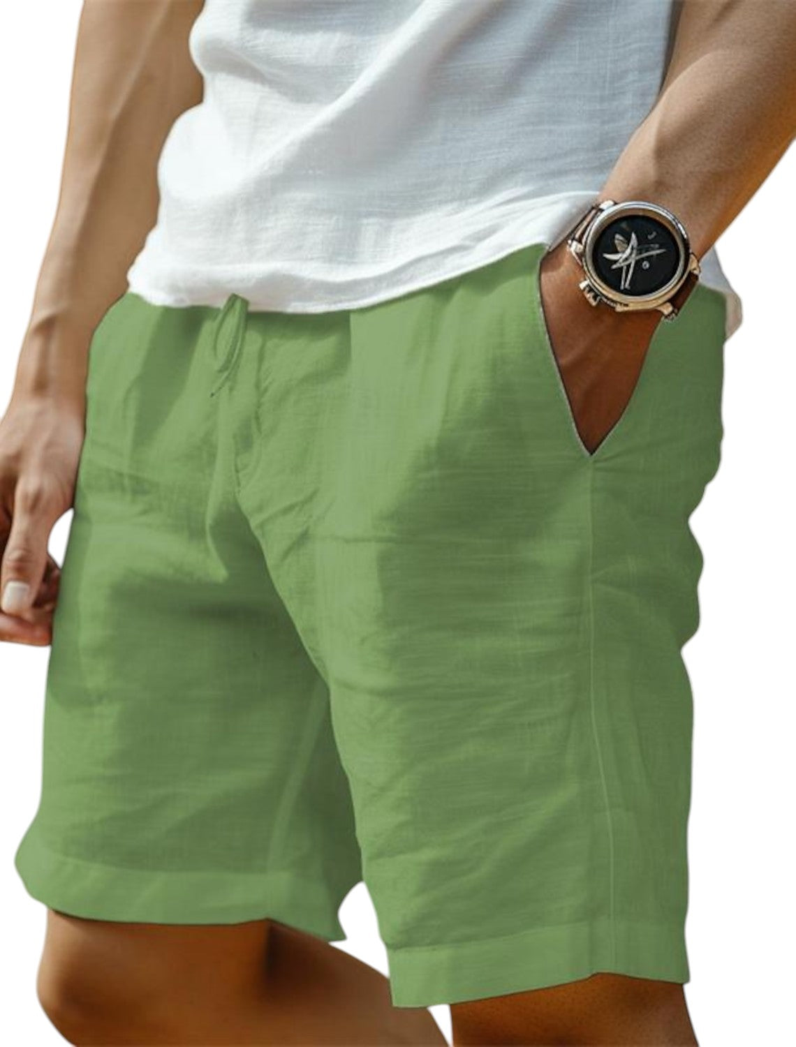 Men's Linen Drawstring Shorts