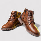 Men's Side Zip Lace-Up Boots