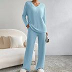 Women’s Pant Set with V-Neck Top