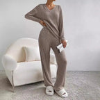 Women’s Pant Set with V-Neck Top