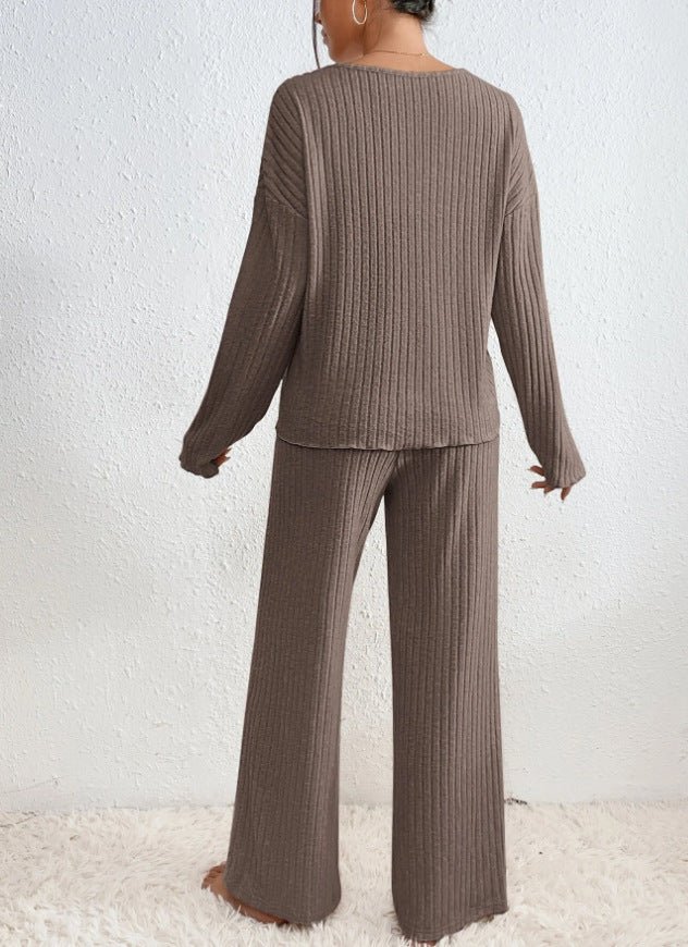 Women’s Pant Set with V-Neck Top
