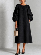 Women’s Floral Cuff Midi Dress