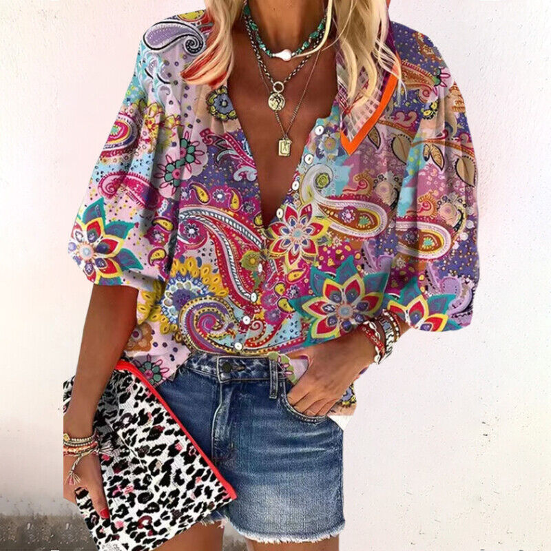 Women's Floral Boho Blouse