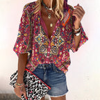 Women's Floral Boho Blouse