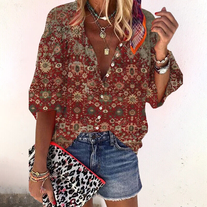 Women's Floral Boho Blouse
