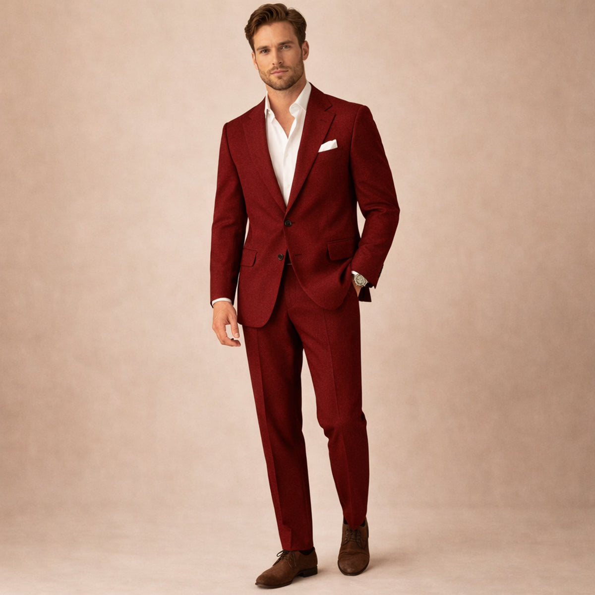 Men’s Two-Piece Suit with Tailored Blazer