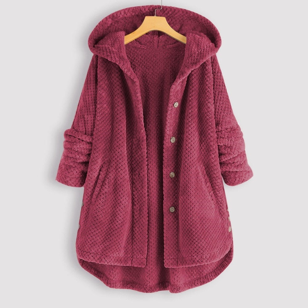 Women’s Textured Hooded Longline Cardigan