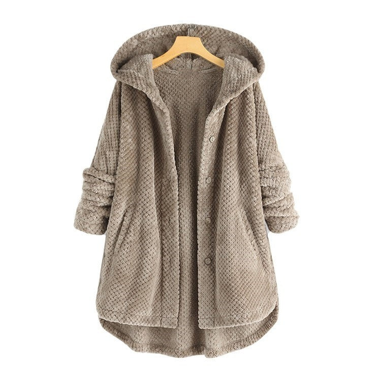 Women’s Textured Hooded Longline Cardigan