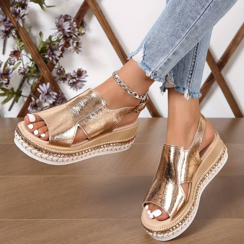 Women’s Open-Toe Platform Wedge Sandals