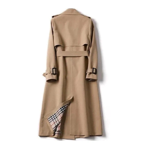 Women's Belted Double-Breasted Trench Coat
