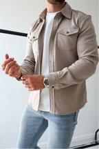 Men’s Casual Button-Front Overshirt