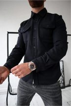 Men’s Casual Button-Front Overshirt