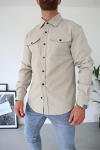 Men’s Casual Button-Front Overshirt