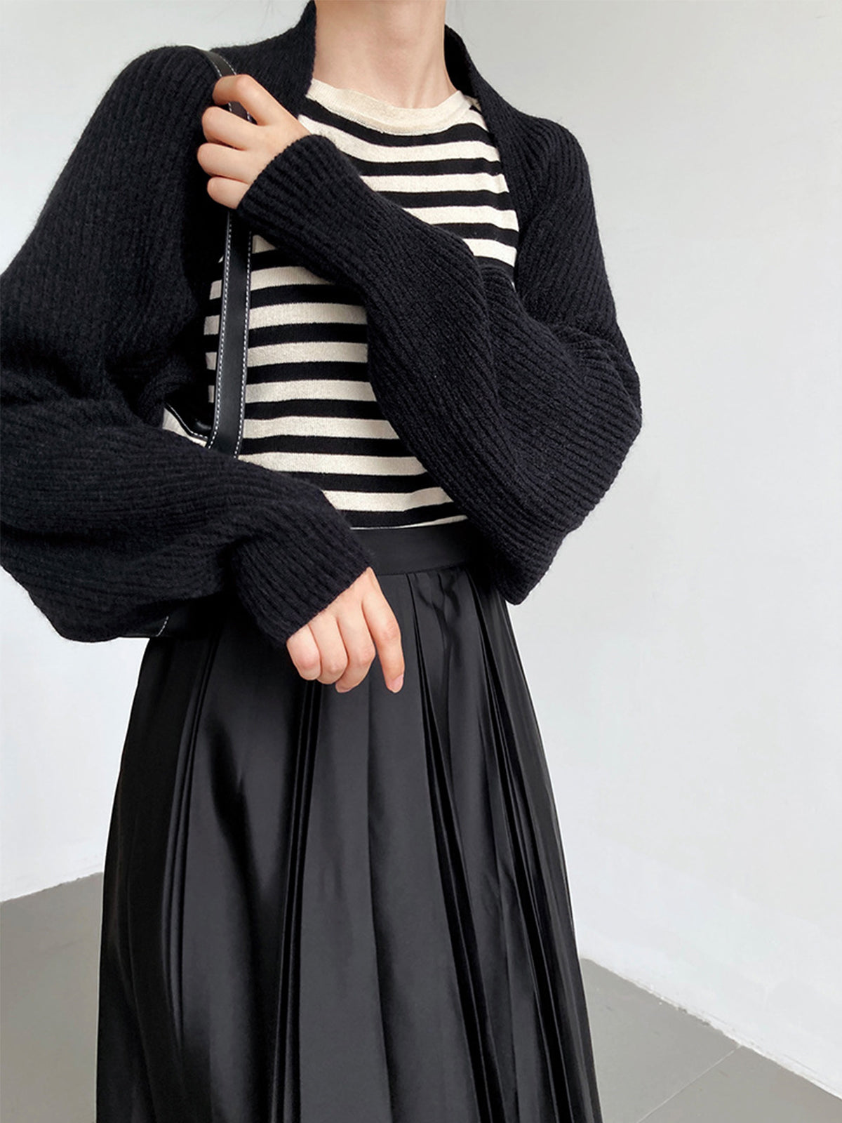 Women's Ribbed Open Front Knit Shrug