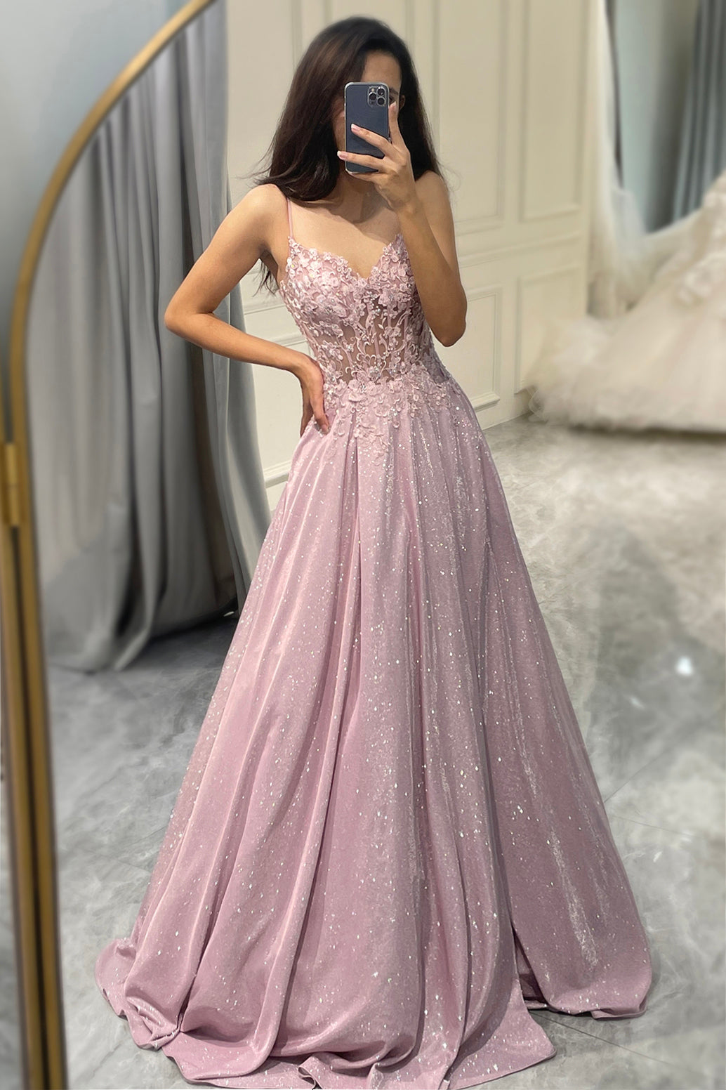 Women’s Glitter Ball Gown Dress