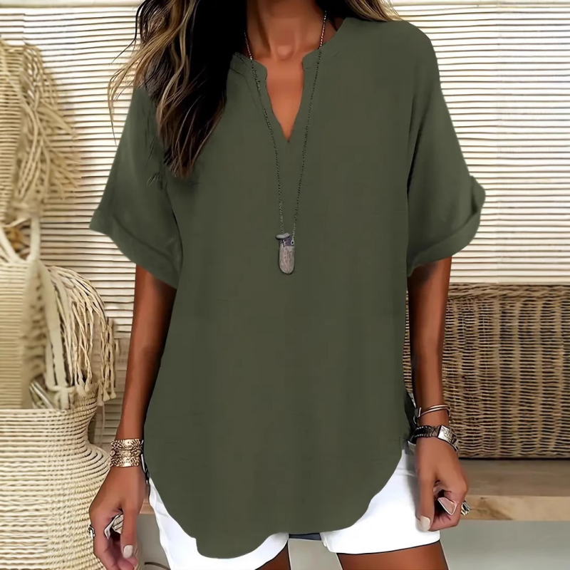 Women's Casual V Neck Blouse