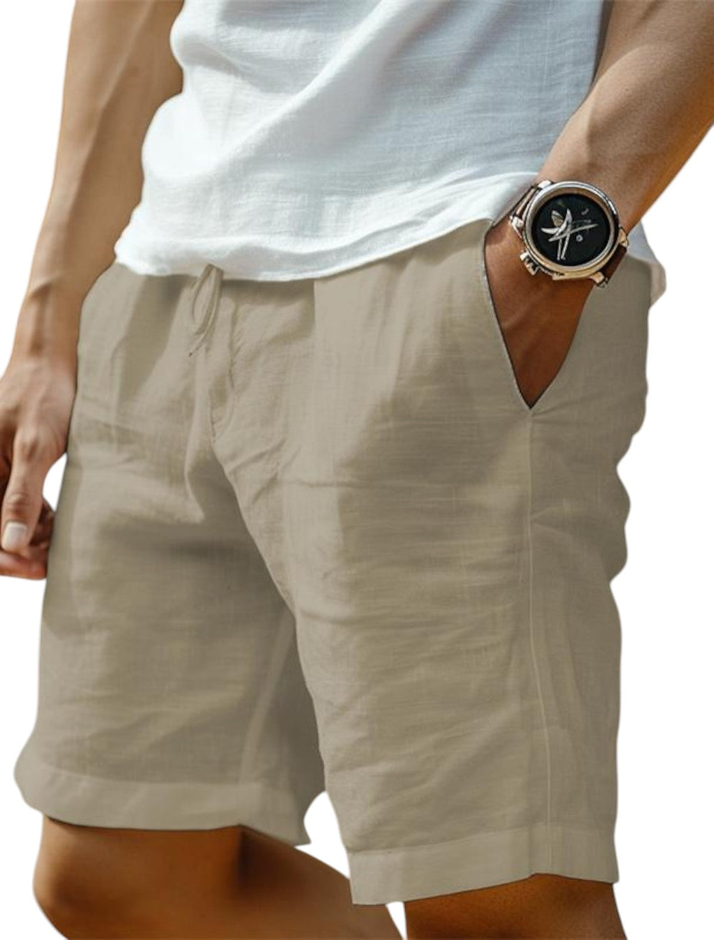 Men's Linen Drawstring Shorts