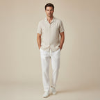 Men’s Short-Sleeve Button-Up Pant Set
