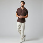 Men’s Short-Sleeve Button-Up Pant Set