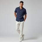 Men’s Short-Sleeve Button-Up Pant Set