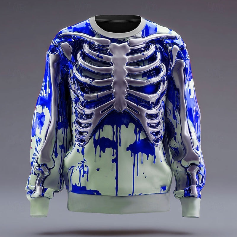 Men's Halloween Skeleton Graphic Sweatshirt