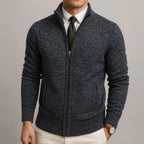 Men's Full-Zip Stand Collar Sweater
