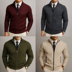 Men's Full-Zip Stand Collar Sweater