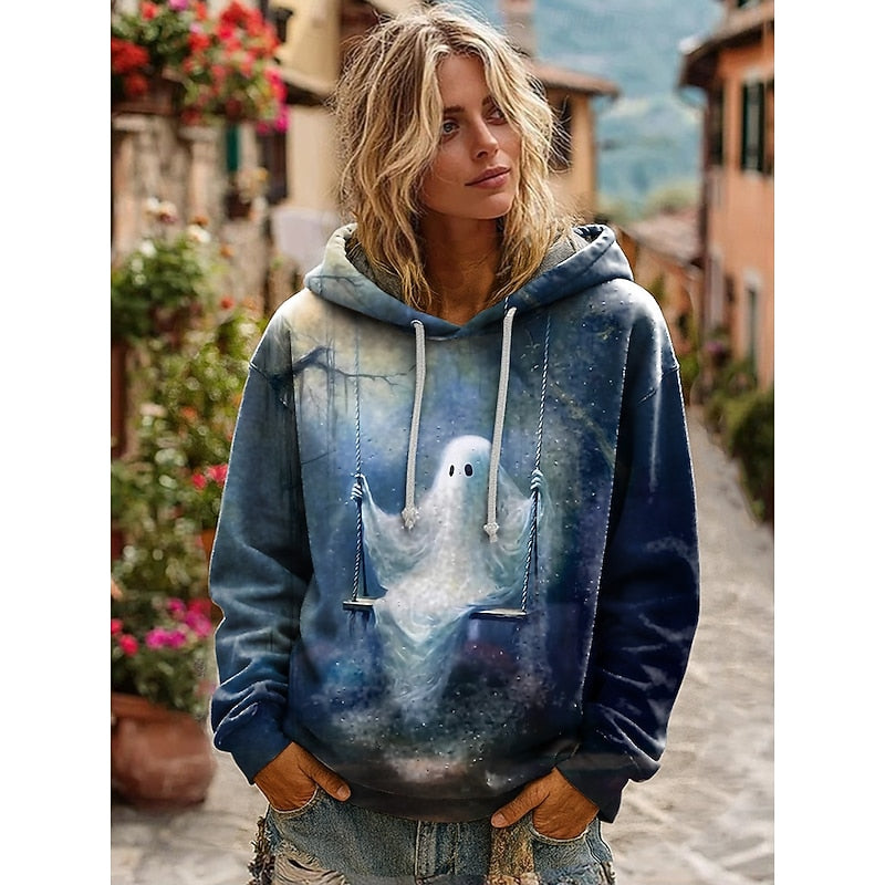 Women’s Halloween Skeleton Graphic Hoodie