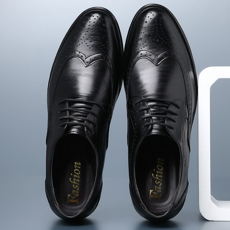 Men's Wingtip Brogue Lace-Up Shoes