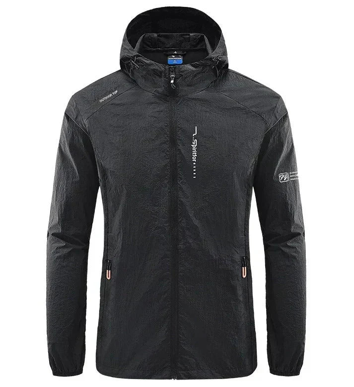 Men's Hooded Lightweight Windbreaker Jacket