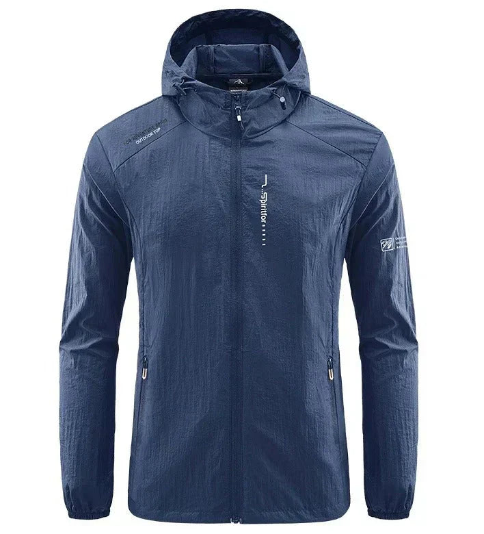 Men's Hooded Lightweight Windbreaker Jacket