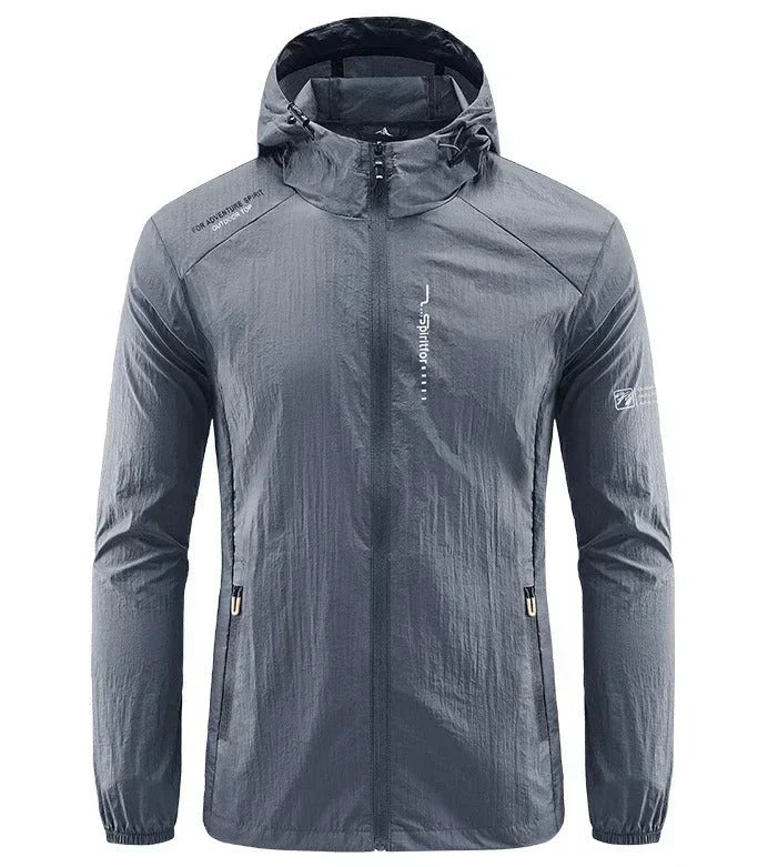 Men's Hooded Lightweight Windbreaker Jacket
