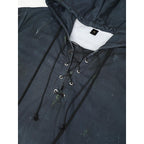 Men's Halloween Skull Lace-Up Hoodie