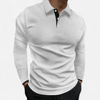 Men's Long Sleeve Casual Polo Shirt