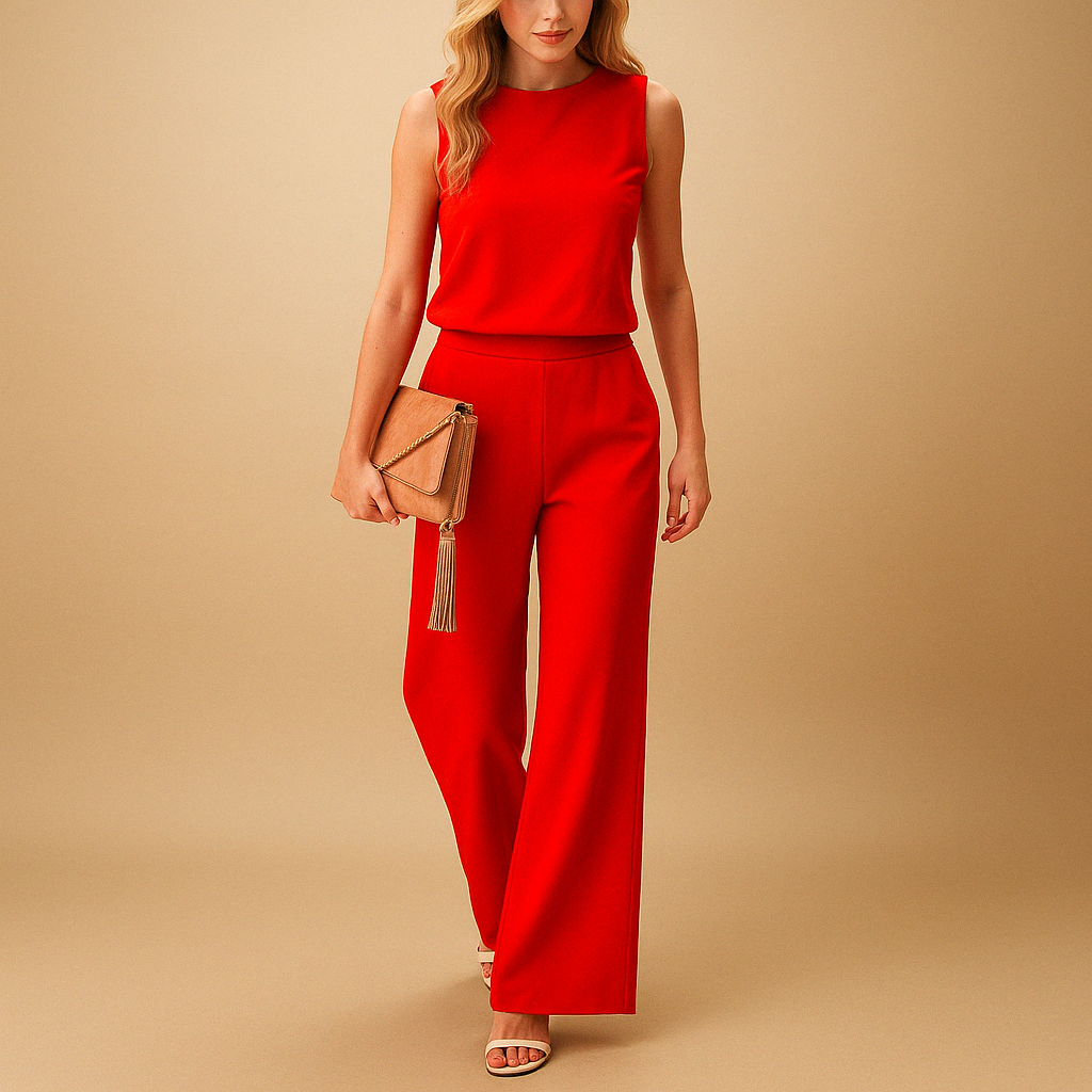 Women’s Sleeveless Wide Leg Jumpsuit