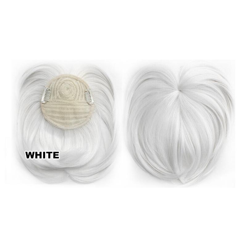 Women's Short Clip-In Hair Topper with Bangs