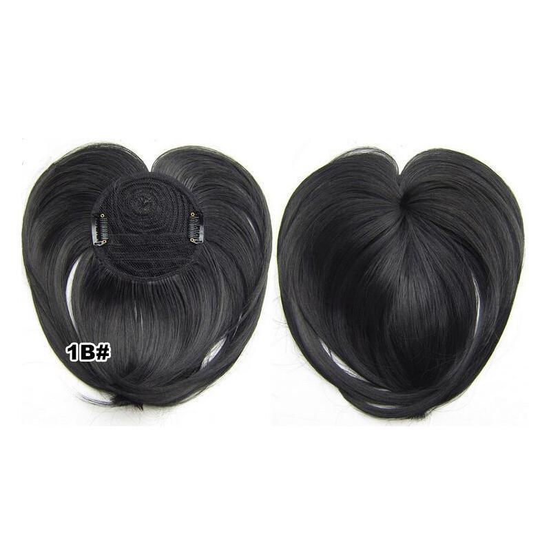 Women's Short Clip-In Hair Topper with Bangs
