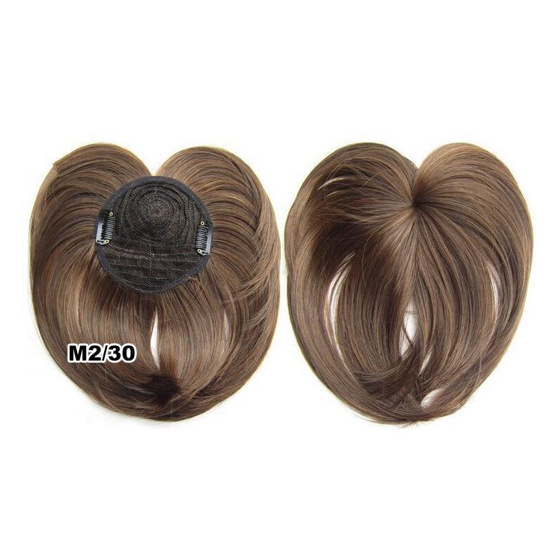Women's Short Clip-In Hair Topper with Bangs