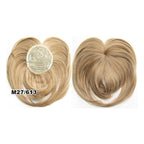 Women's Short Clip-In Hair Topper with Bangs
