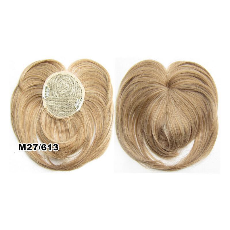 Women's Short Clip-In Hair Topper with Bangs