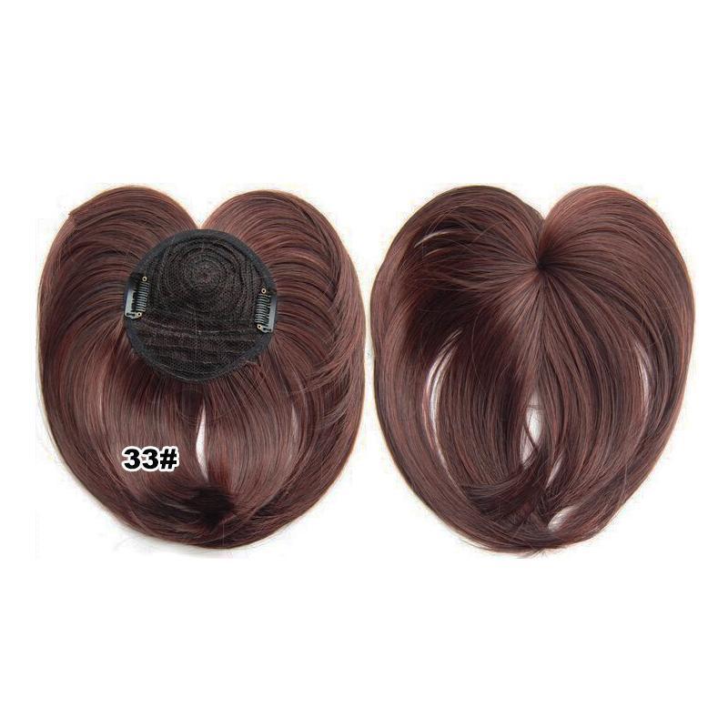 Women's Short Clip-In Hair Topper with Bangs